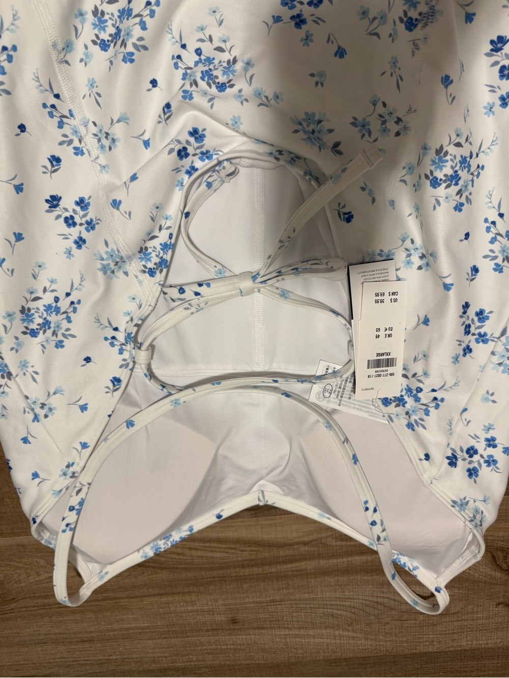 NWT Gilly Hicks White and Blue Floral Athletic Dress - Picture 7 of 7